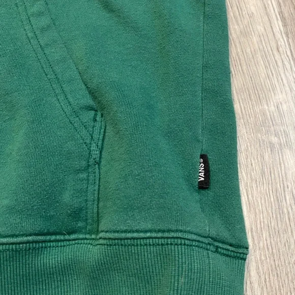 VANS Mens Graphic Hoodie Jumper Size Small Green Cotton DB30 - Picture 4 of 7